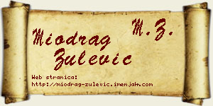 Miodrag Zulević vizit kartica